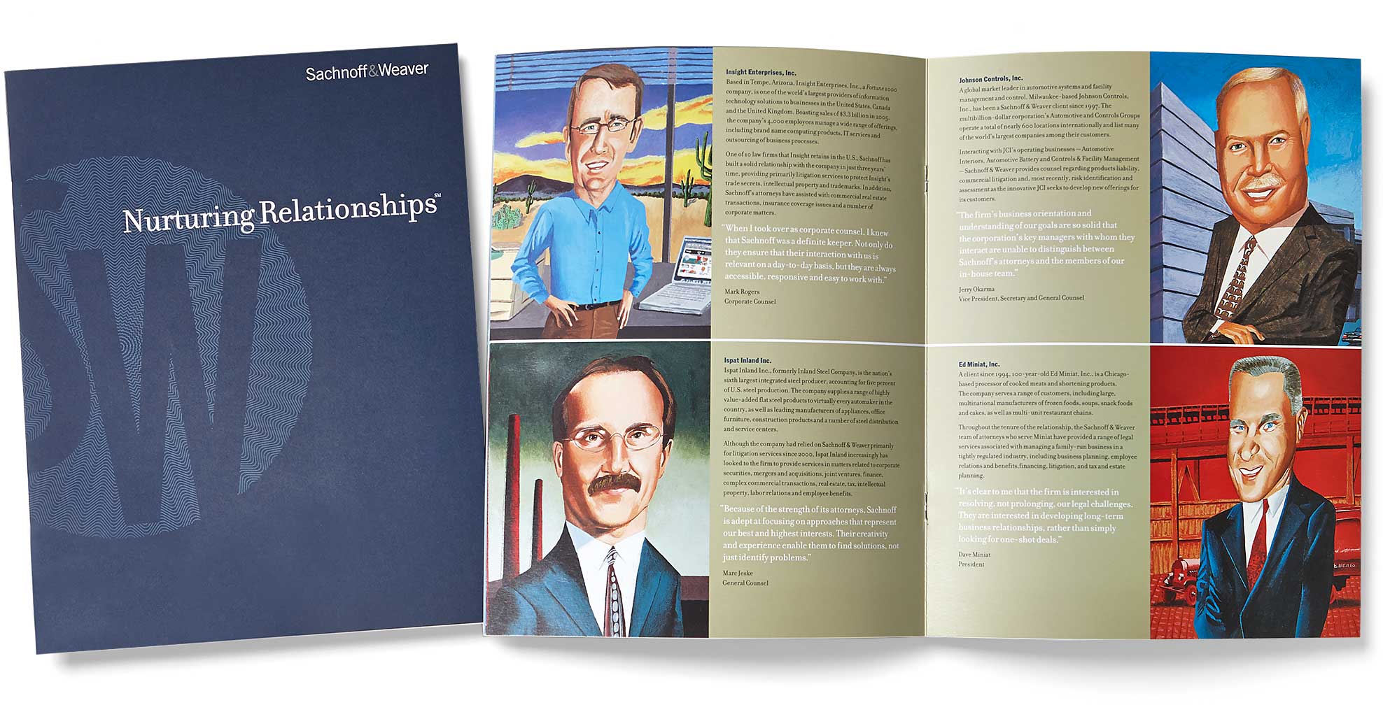 sachnoff-and-weaver_nurturing-relationships.jpg Art Direction by: Bart Crosby, Crosby Associates